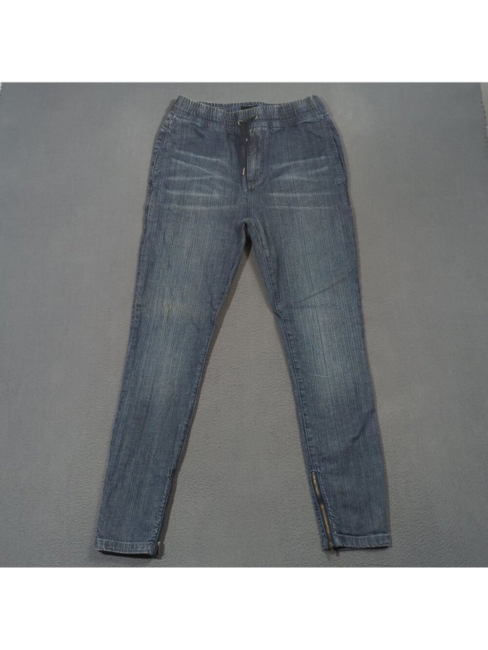 I Love Ugly Pants Men's M Blue Zespy Denim Jogger Ankle Zip Streetwear